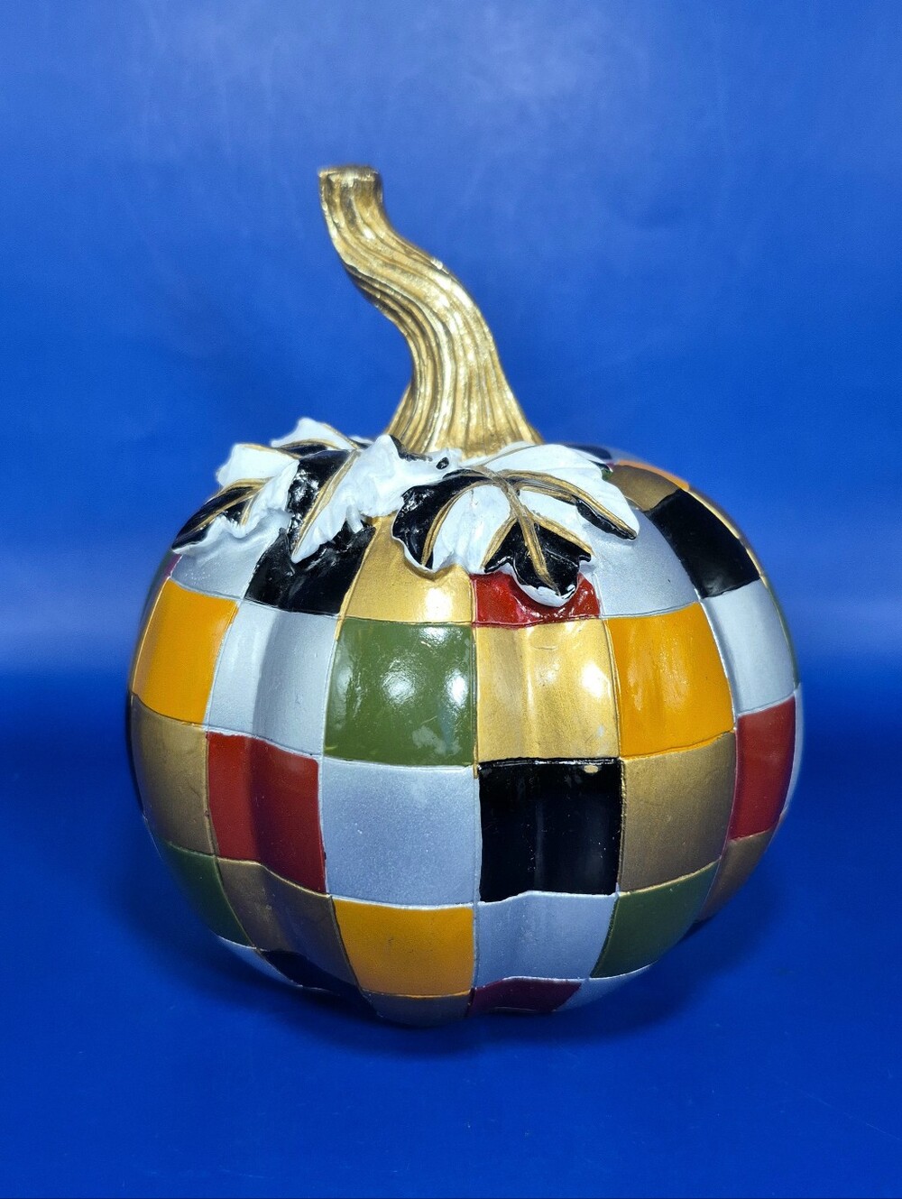 MacKenzie-Childs Whimsy Patchwork Pumpkin Small - Fall Decor